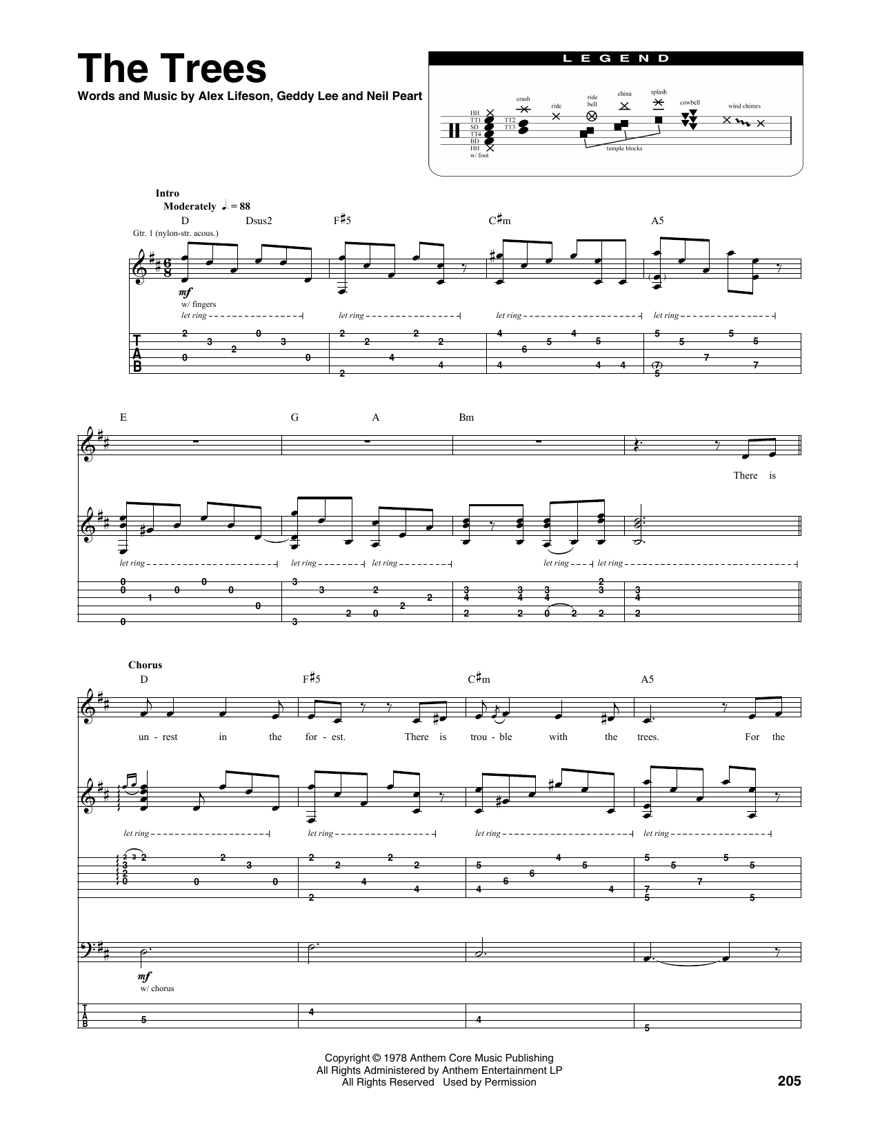 The Trees (Transcribed Score) von Rush