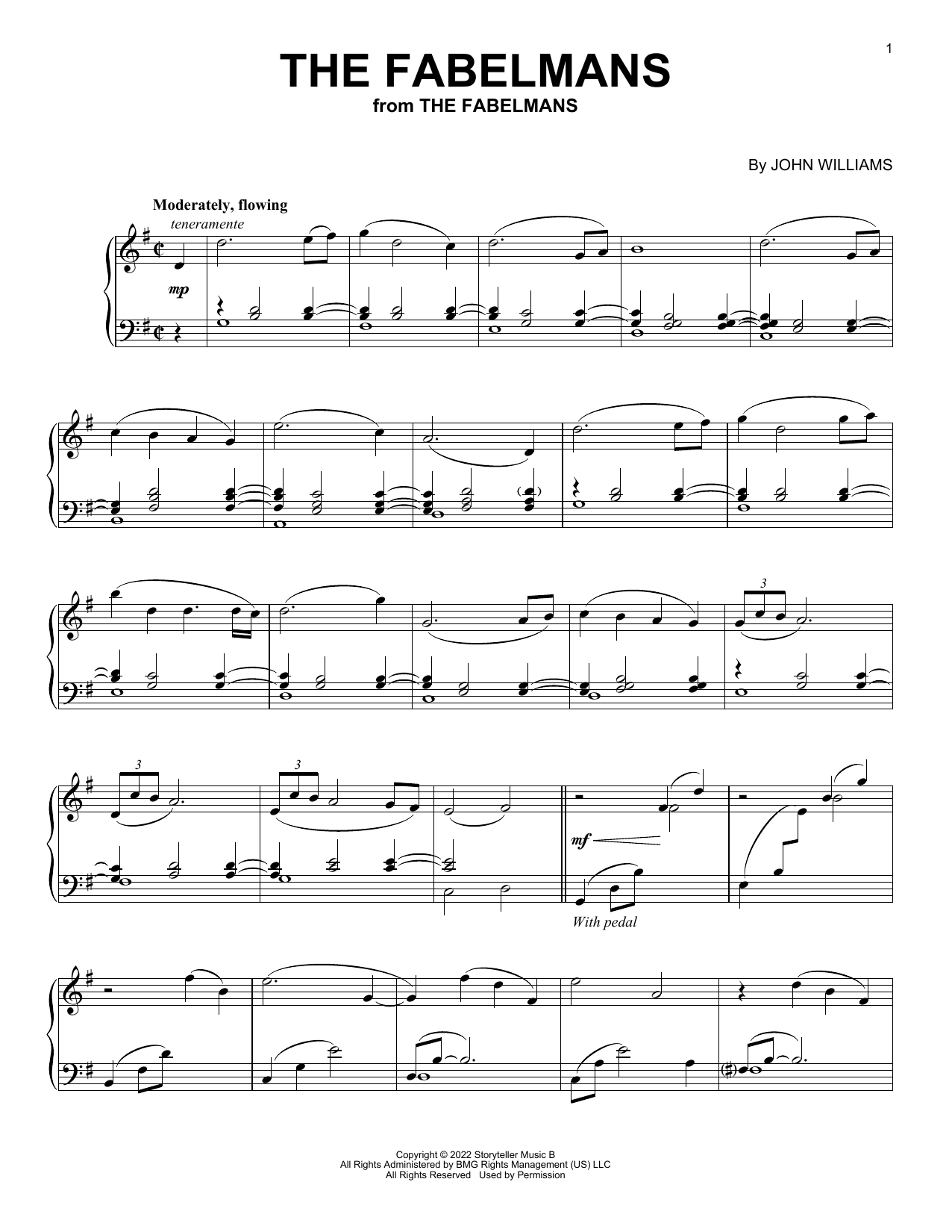 The Fabelmans (Piano Solo) von John Williams