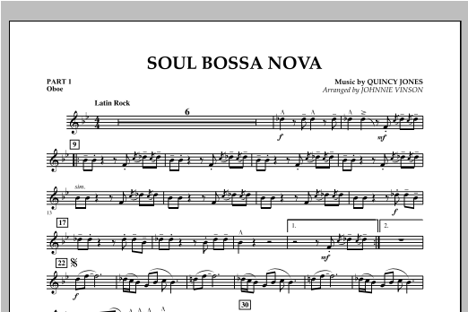 Soul Bossa Nova (arr. Johnnie Vinson) - Pt.1 - Oboe (Concert Band: Flex-Band) von Quincy Jones
