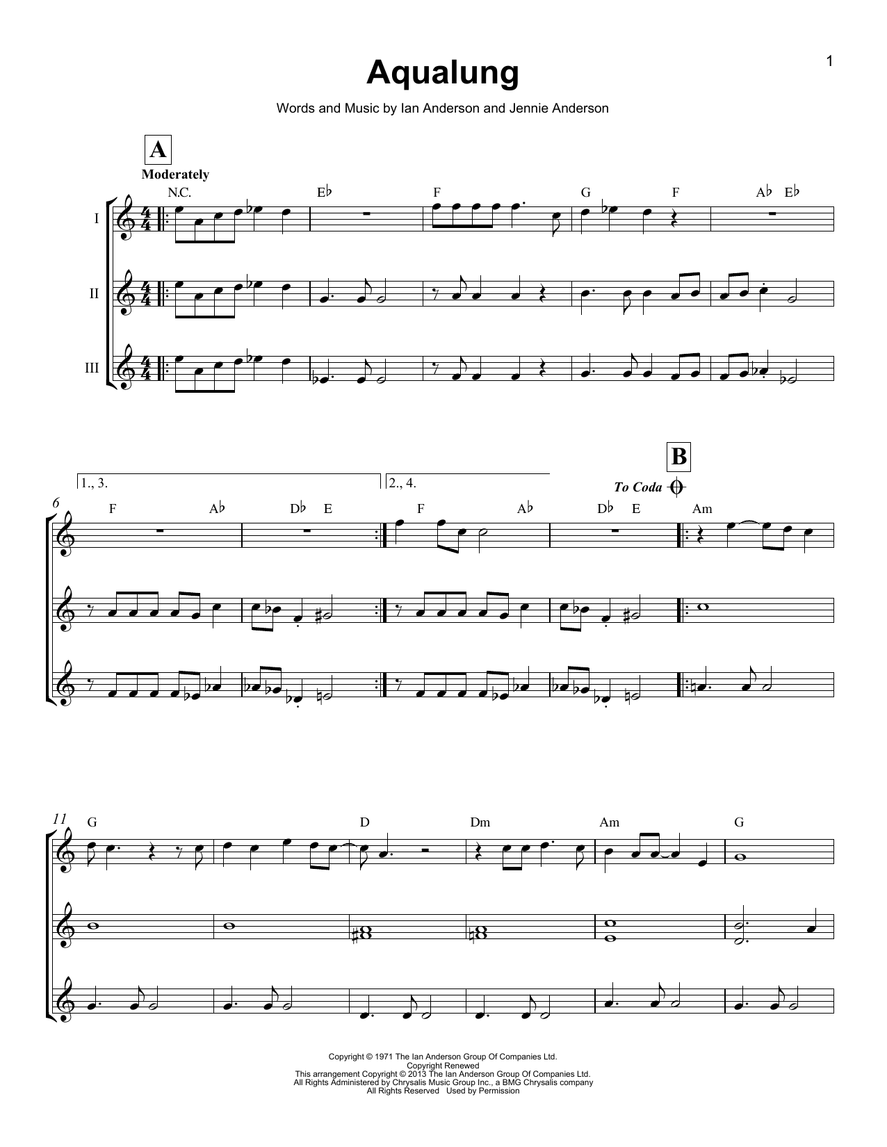 Aqualung (Ukulele Ensemble) von Jethro Tull