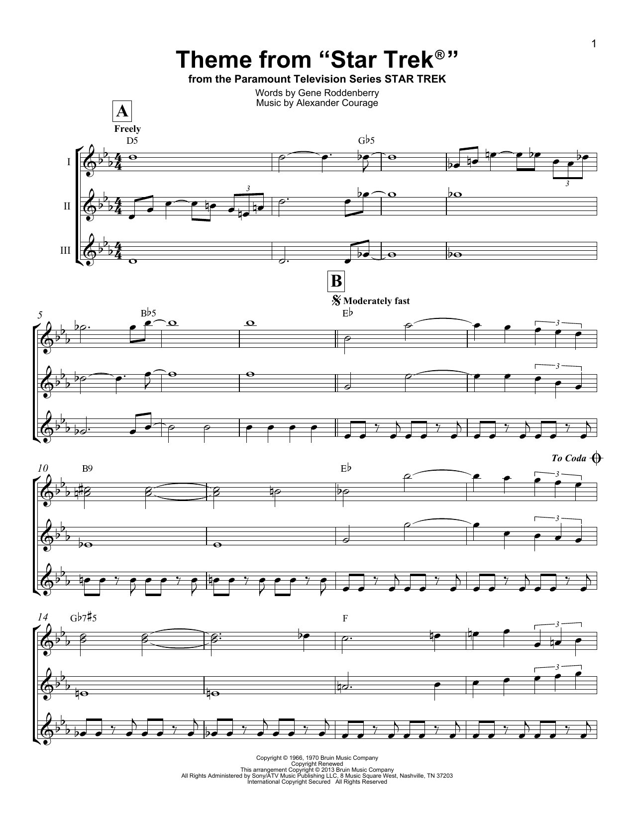 Theme From Star Trek (Ukulele Ensemble) von Alexander Courage