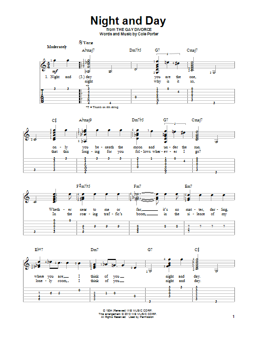Night And Day (Solo Guitar) von Cole Porter