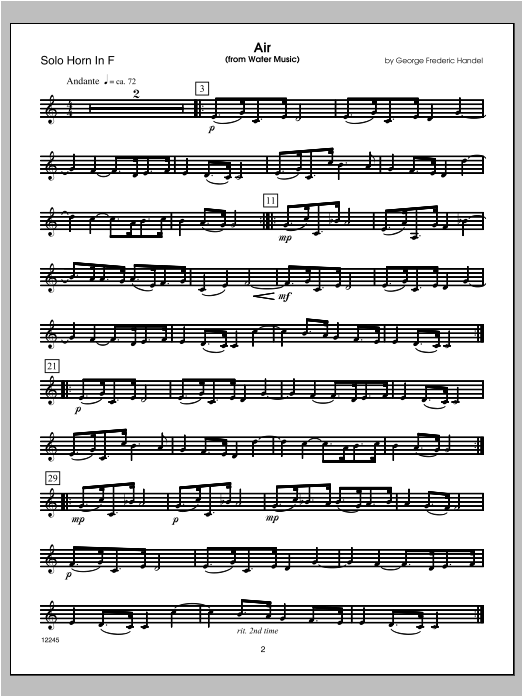 Wedding Masterworks - Horn In F - Horn (Brass Solo) von Halferty