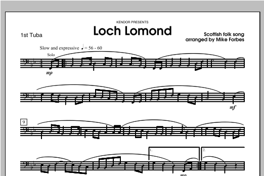Loch Lomond - Tuba 1 (Brass Ensemble) von Forbes