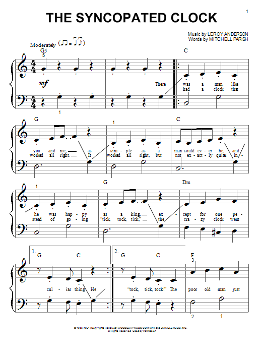 The Syncopated Clock (Big Note Piano) von Leroy Anderson