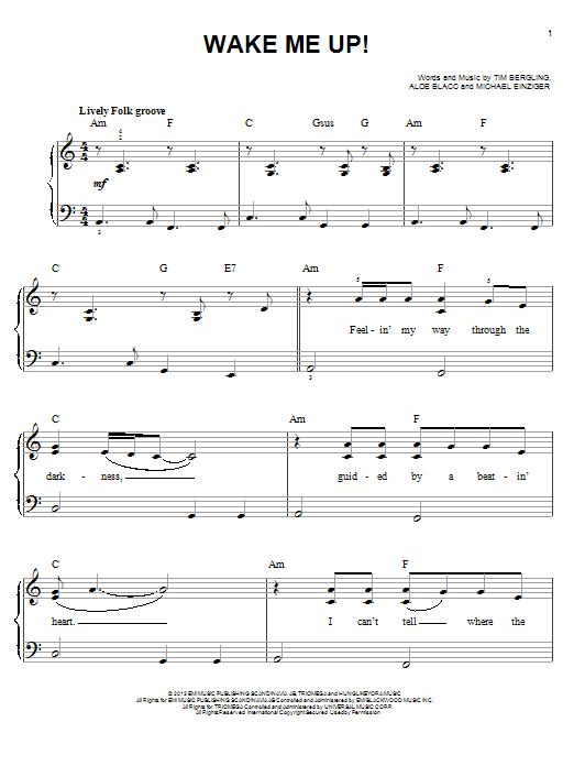 Wake Me Up! (Very Easy Piano) von Avicii