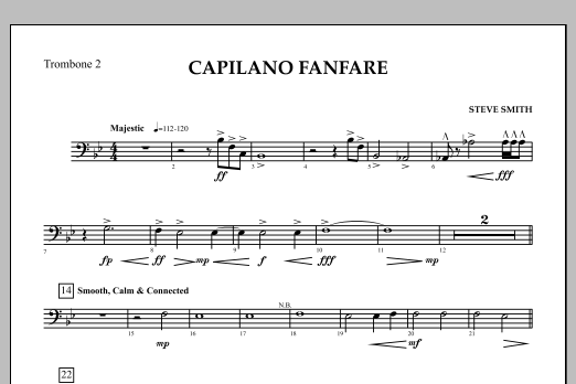 Capilano Fanfare (Digital Only) - Trombone 2 (Concert Band) von Steve Smith