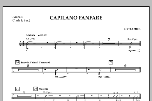 Capilano Fanfare (Digital Only) - Cymbals (Concert Band) von Steve Smith