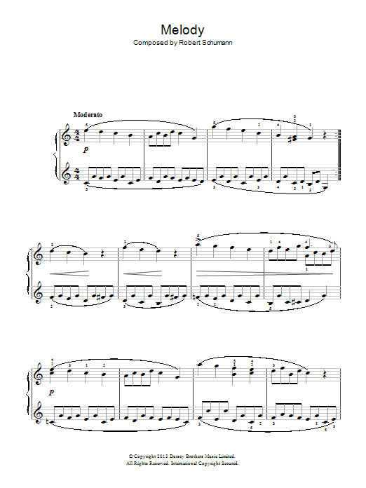 Melody (Easy Piano) von Robert Schumann