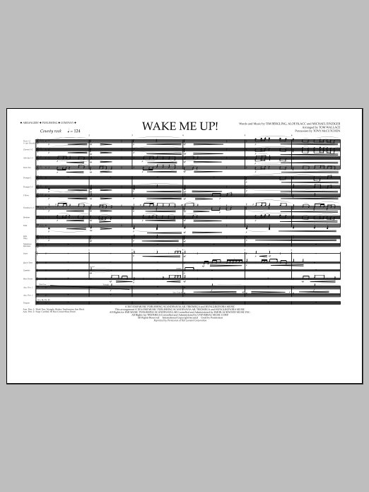 Wake Me Up! - Full Score (Marching Band) von Tom Wallace