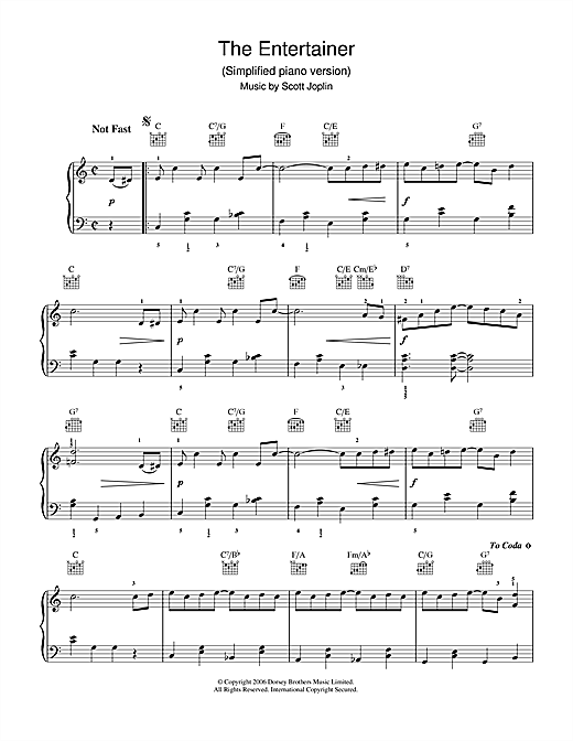 The Entertainer (Easy Piano) von Scott Joplin