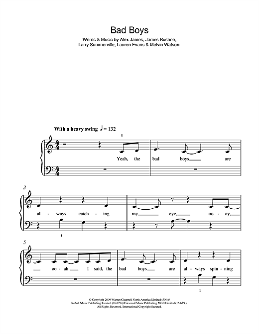 Bad Boys (5-Finger Piano) von Alexandra Burke