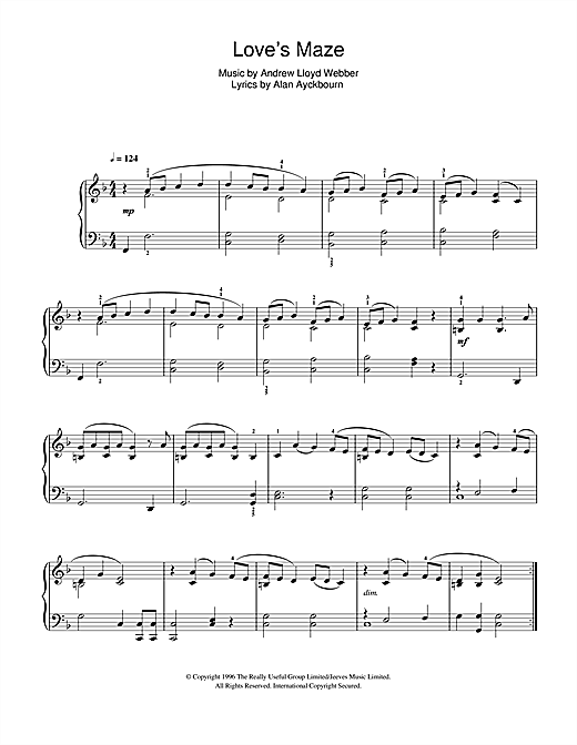 Love's Maze (from By Jeeves) (Easy Piano) von Andrew Lloyd Webber