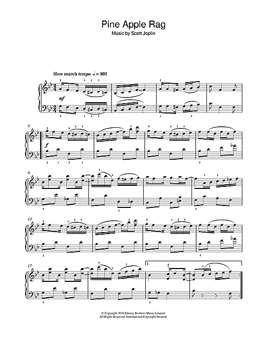 Pineapple Rag (Easy Piano) von Scott Joplin