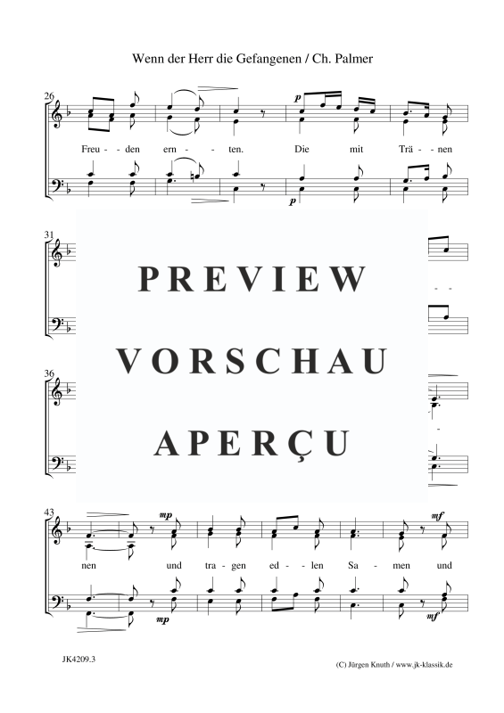 gallery: Wenn der Herr die Gefangenen, , Gemischter Chor
