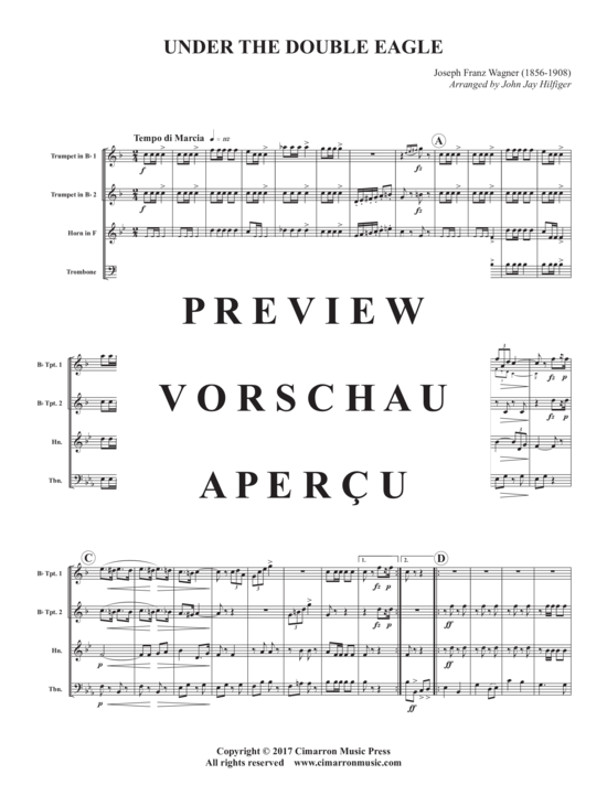 Produktgalerie: Seite 3 von 9 Under the Double Eagle , , (Blechbläserquartett)
