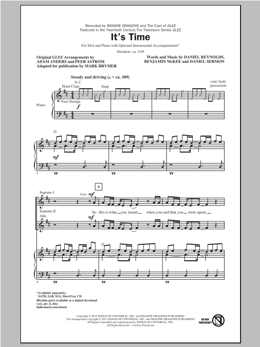 Produktgalerie: Seite 1 von 1 It's Time, Mark Brymer, Chor