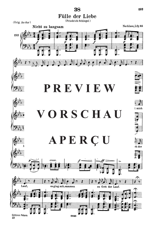 Product gallery: Page 2 of 6 Fülle der Liebe D.854, , Low Voice and Piano