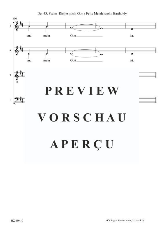 Produktgalerie: Seite 21 von 21 Richte mich , Gott op. 78, Nr. 2, , Gemischter Chor 8-stimmig SSAATTBB
