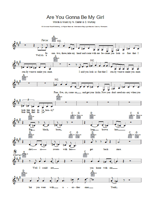 Produktgalerie: Seite 1 von 1 Are You Gonna Be My Girl, Jet, Melodieinstrument