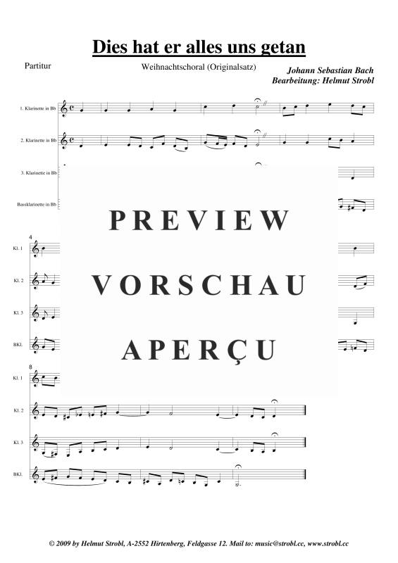 gallery: Dies hat er alles uns getan, , Klarinettenquartett