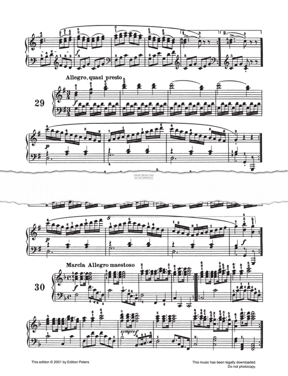 Produktgalerie: Seite 1 von 1 Marcia Allegro Maestoso Op. 139 No. 30, Carl Czerny, Klavier