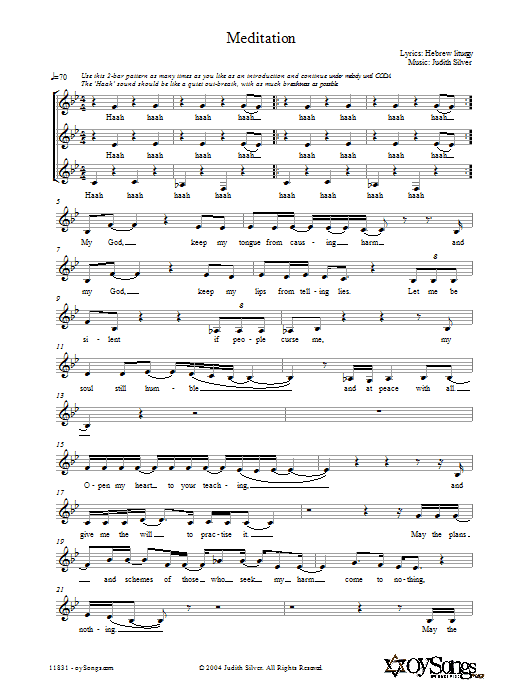Product gallery: Page 1 of 1 Meditation, Judith Silver