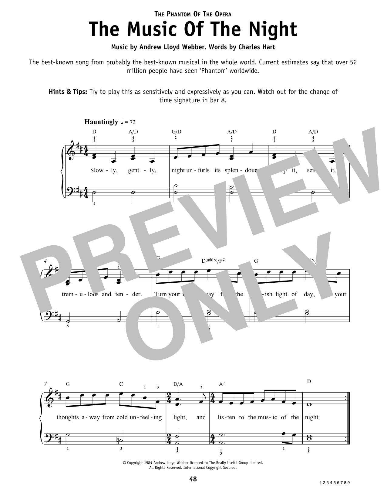 Product picture to: The Music Of The Night (from The Phantom Of The Opera)
