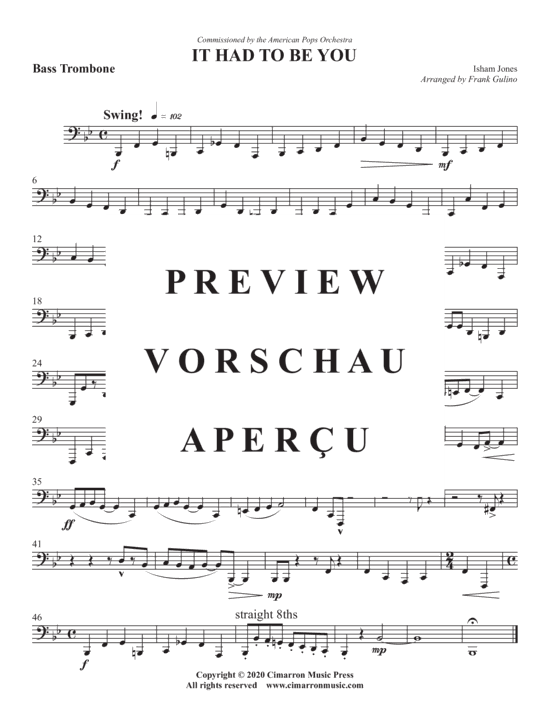 Product gallery: Page 7 of 7 It Had To Be You , , (Trombone Quartet)