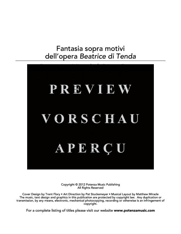 Product gallery: Page 3 of 11 Fantasia sopra motivi dell´opera Beatrice di Tenda, , (clarinet in Bb and piano)