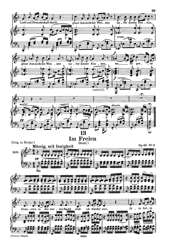 Product picture to: Im Freien D.880Franz Schubert