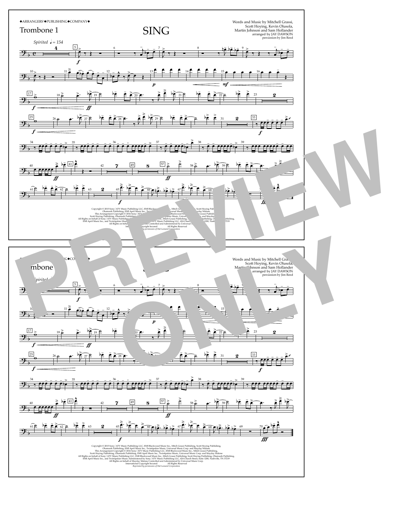 Product picture to: Sing - Trombone 1