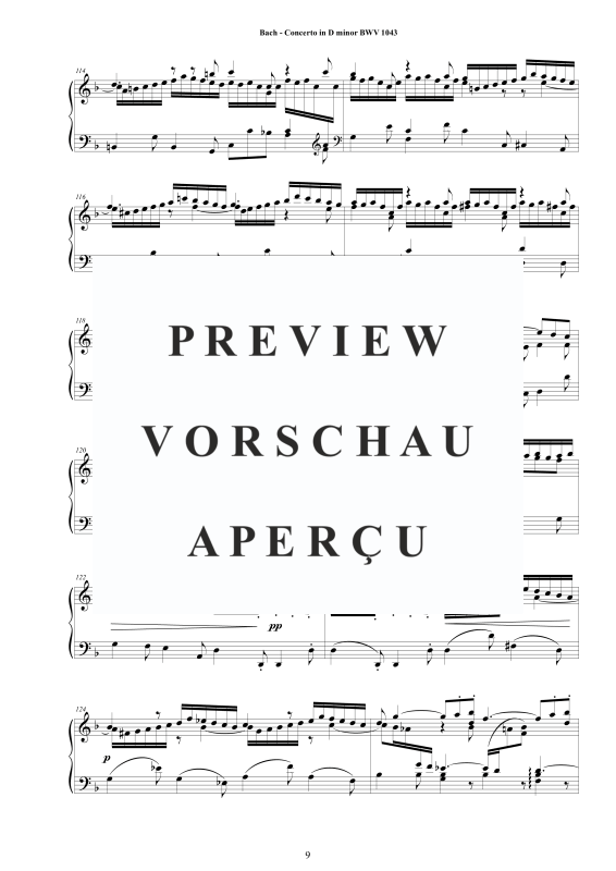Produktgalerie: Seite 10 von 11 Piano Concerto in D-Moll BWV 1043, , Klavier Solo