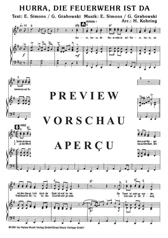 gallery: Hurra, die Feuerwehr ist da , Wildecker Herzbuben, 	Die, (Klavier + Gesang)