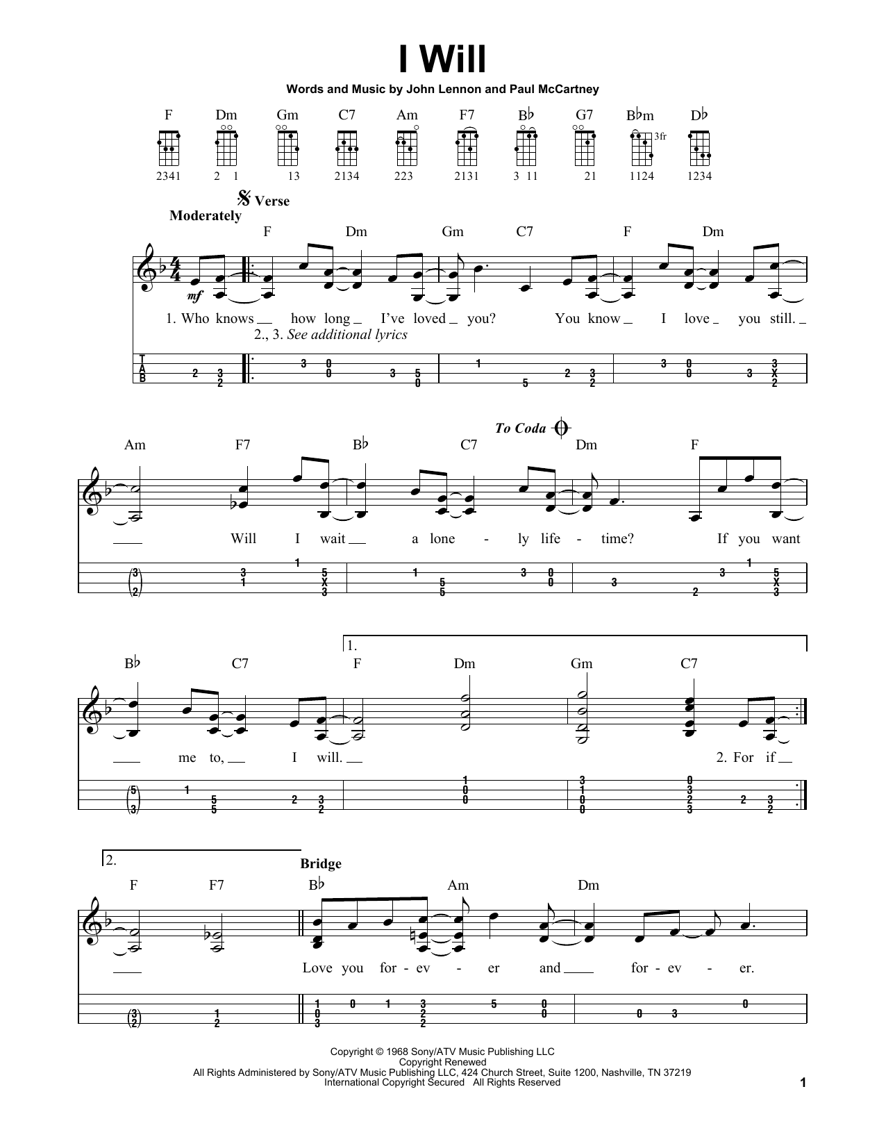 Produktgalerie: Seite 1 von 1 I Will, The Beatles