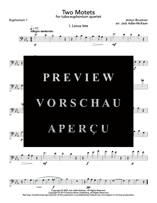 Product gallery: Page 11 of 11 Two Motets, , (Tuba Quartett EETT)