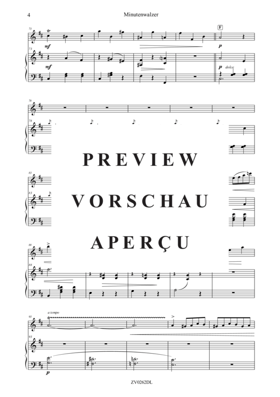 gallery: Minutenwalzer Valse op 64 Nr 1 , , (Violine + Klavier)