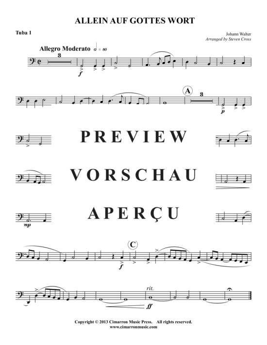 Product gallery: Page 8 of 9 Allein Auf Gottes Wort , , (2x Baritone, 2x Tuba)