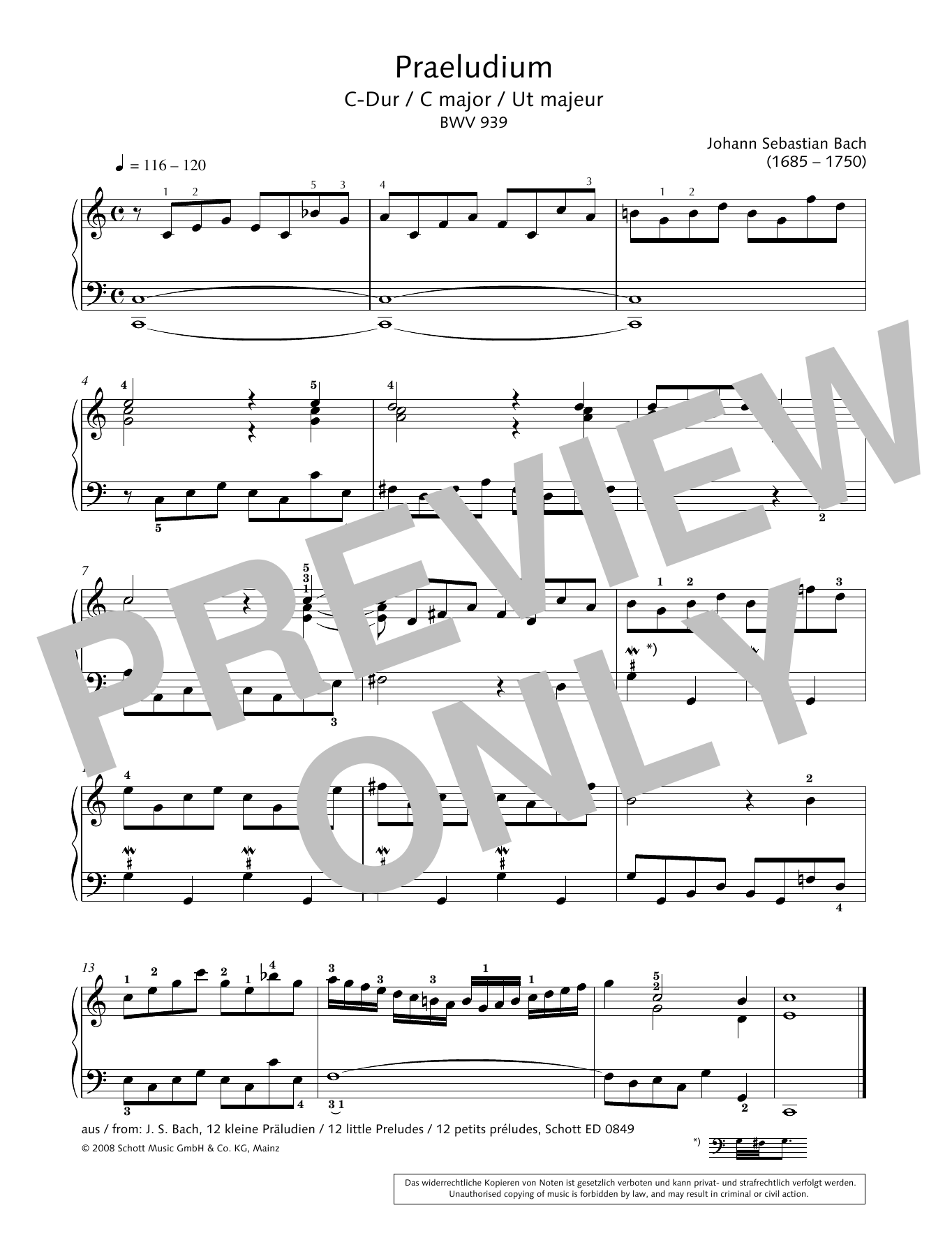 Product gallery: Page 1 of 1 Prelude in C Major, Hans-Gunter Heumann