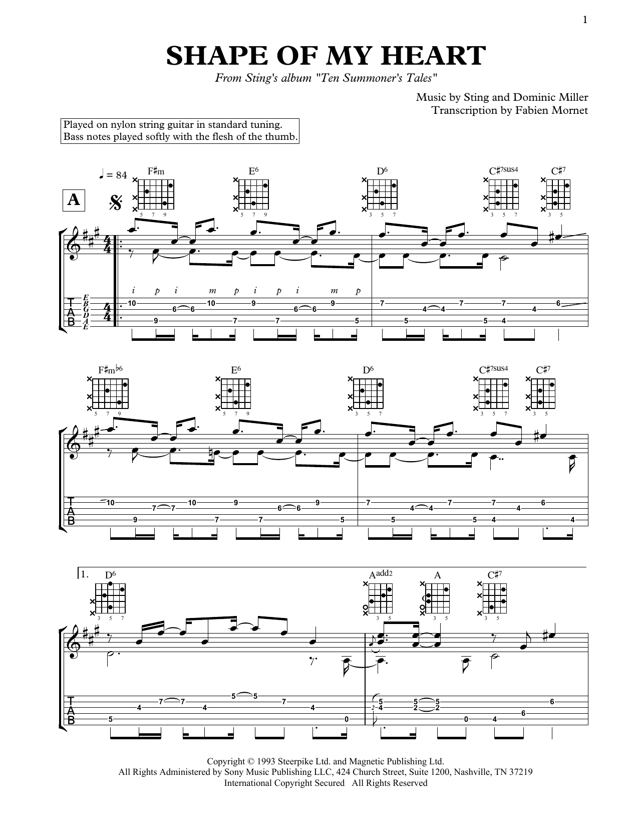 Produktgalerie: Seite 1 von 1 Shape Of My Heart, Dominic Miller, Gitarre
