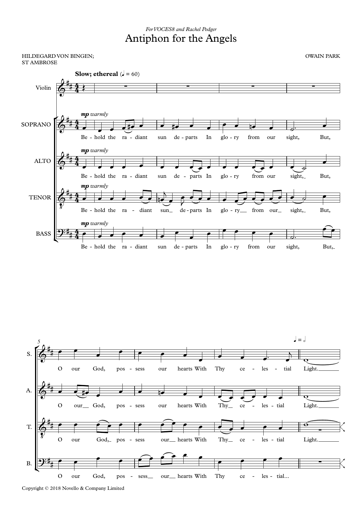 Produktbild zu: Antiphon For The Angels (Vocal score)
