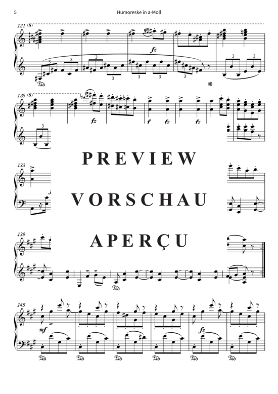 Product gallery: Page 8 of 10 Humoreske in a-Moll - op. 101 Nr. 5, Vivace , , Piano Solo