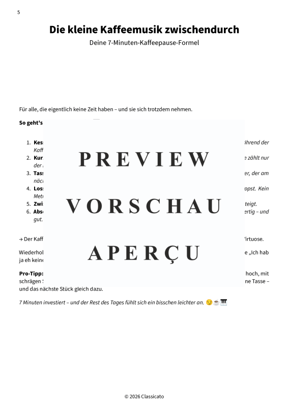 Produktgalerie: Seite 7 von 11 Kaffeepause am Klavier - Vereinfachte Wohlfühlstücke für kurze Auszeiten, , Klavier Solo