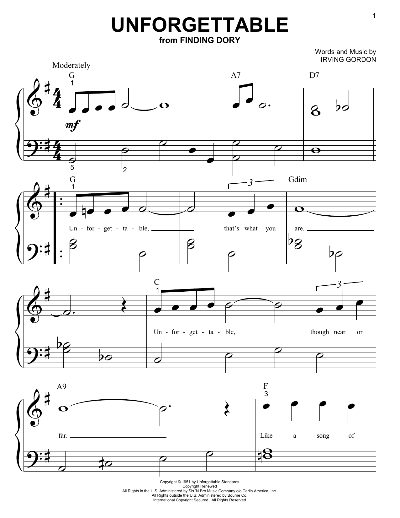 Produktgalerie: Seite 1 von 1 Unforgettable, Irving Gordon, Klavier
