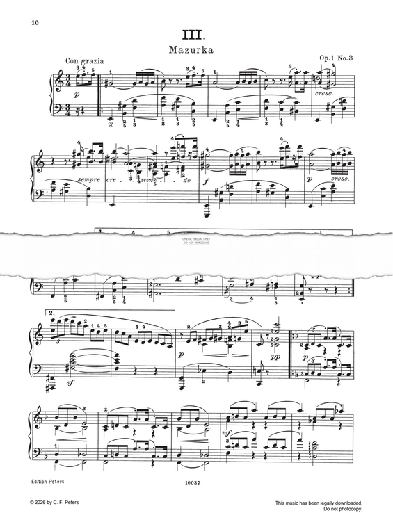 Produktgalerie: Seite 1 von 1 Vier Stüke, Mazurka, Edvard Grieg, Klavier