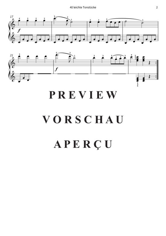 Produktgalerie: Seite 5 von 11 40 leichte Tonstücke - op. 803, Werke 7 - 11 , , Klavier Solo