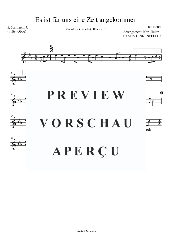 Product gallery: Page 6 of 11 Es ist für uns eine Zeit angekommen, , Brass Trio
