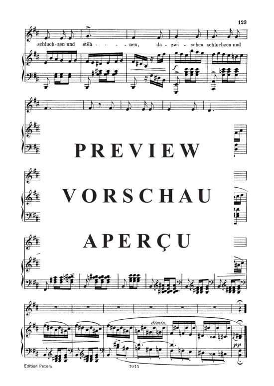 gallery: Das ist ein Flöten und Geigen, Op.48 No.9 , , (Gesang tief + Klavier)