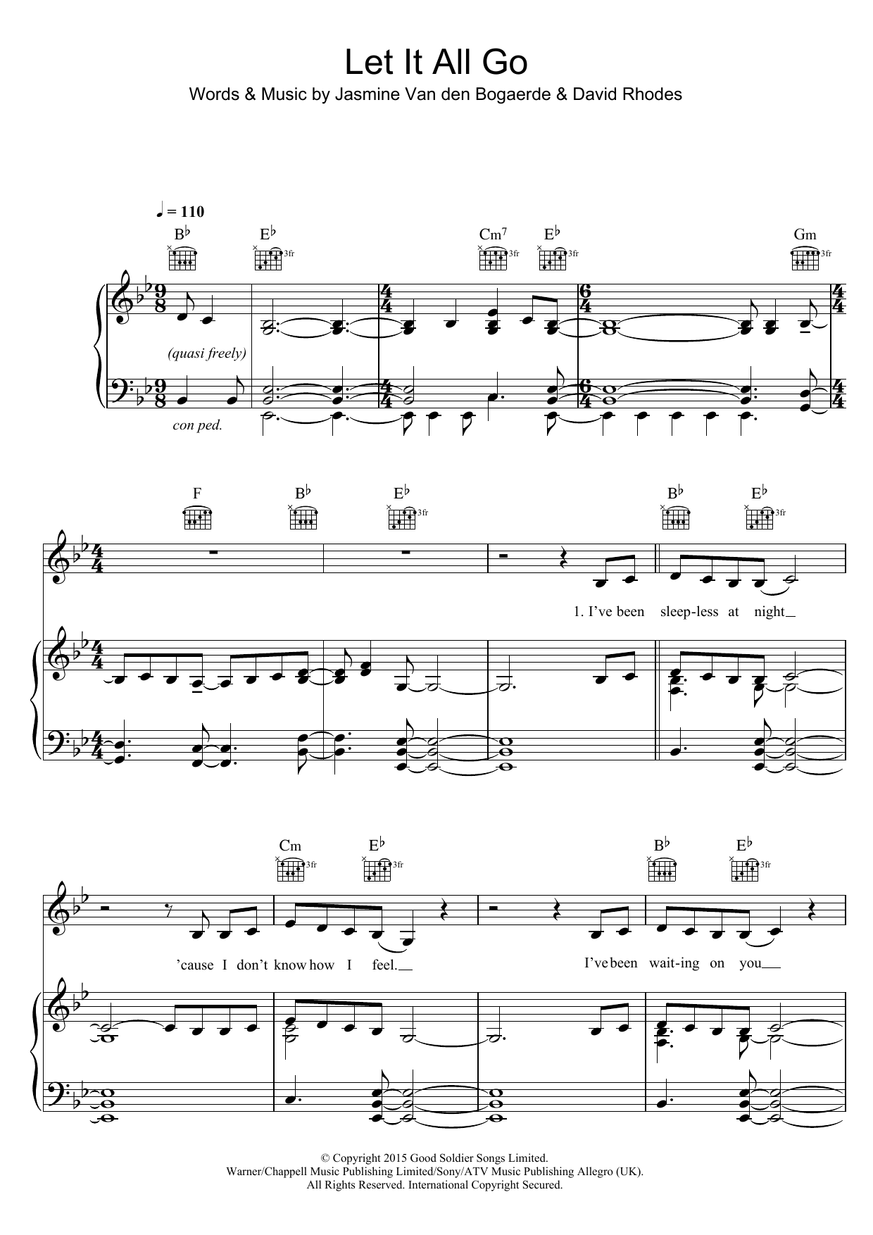 Produktgalerie: Seite 1 von 1 Let It All Go, Birdy, Gesang, Gitarre, Klavier