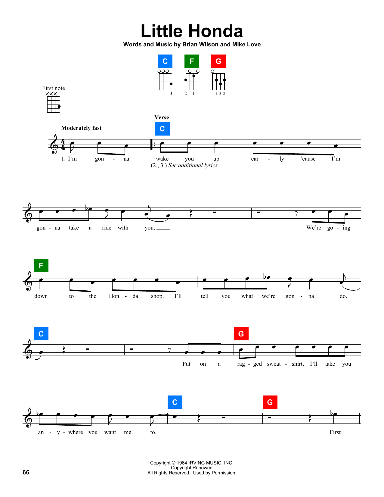 Produktgalerie: Seite 1 von 1 Little Honda, The Beach Boys, Ukulele